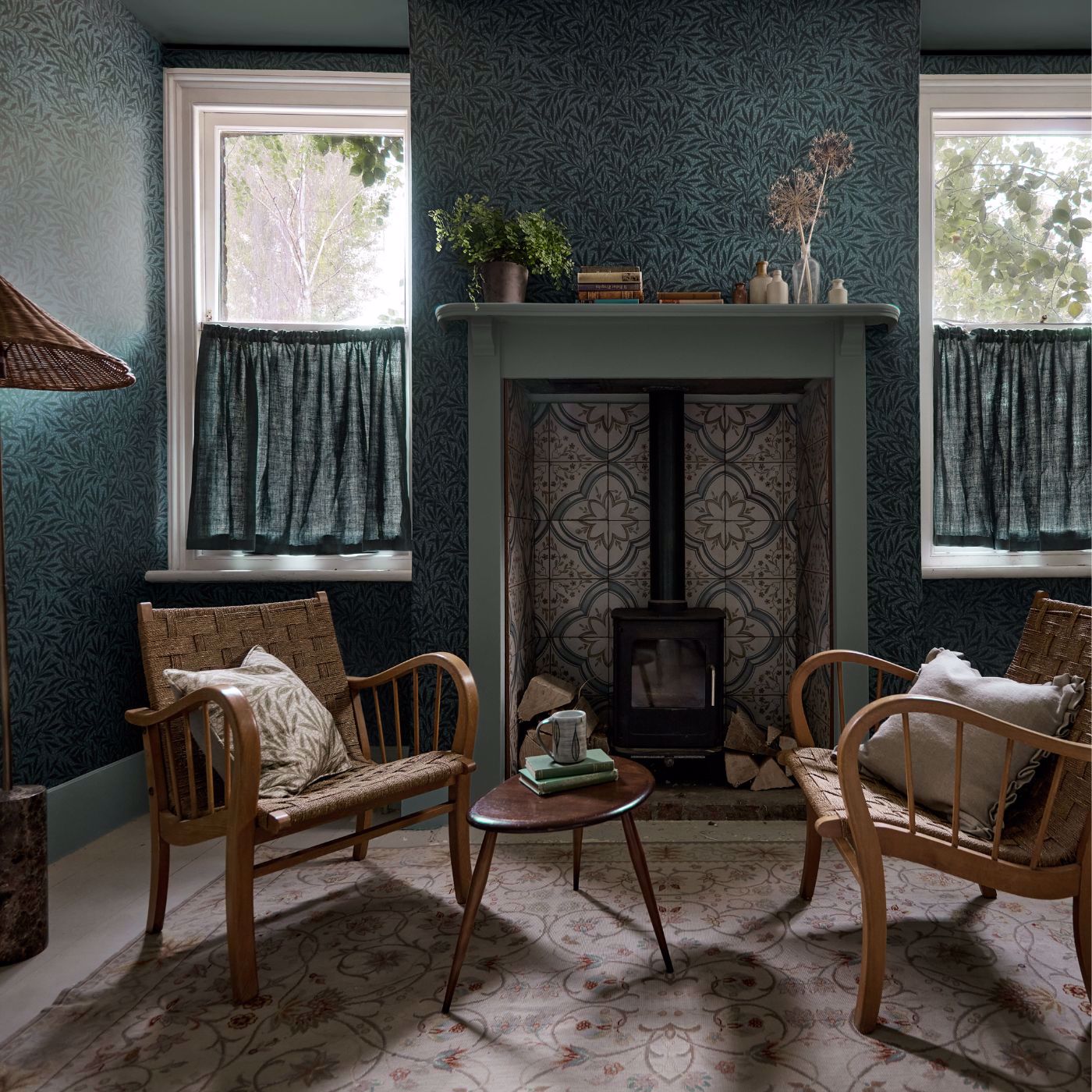 Emery’s Willow Emery Blue Room Wallpaper