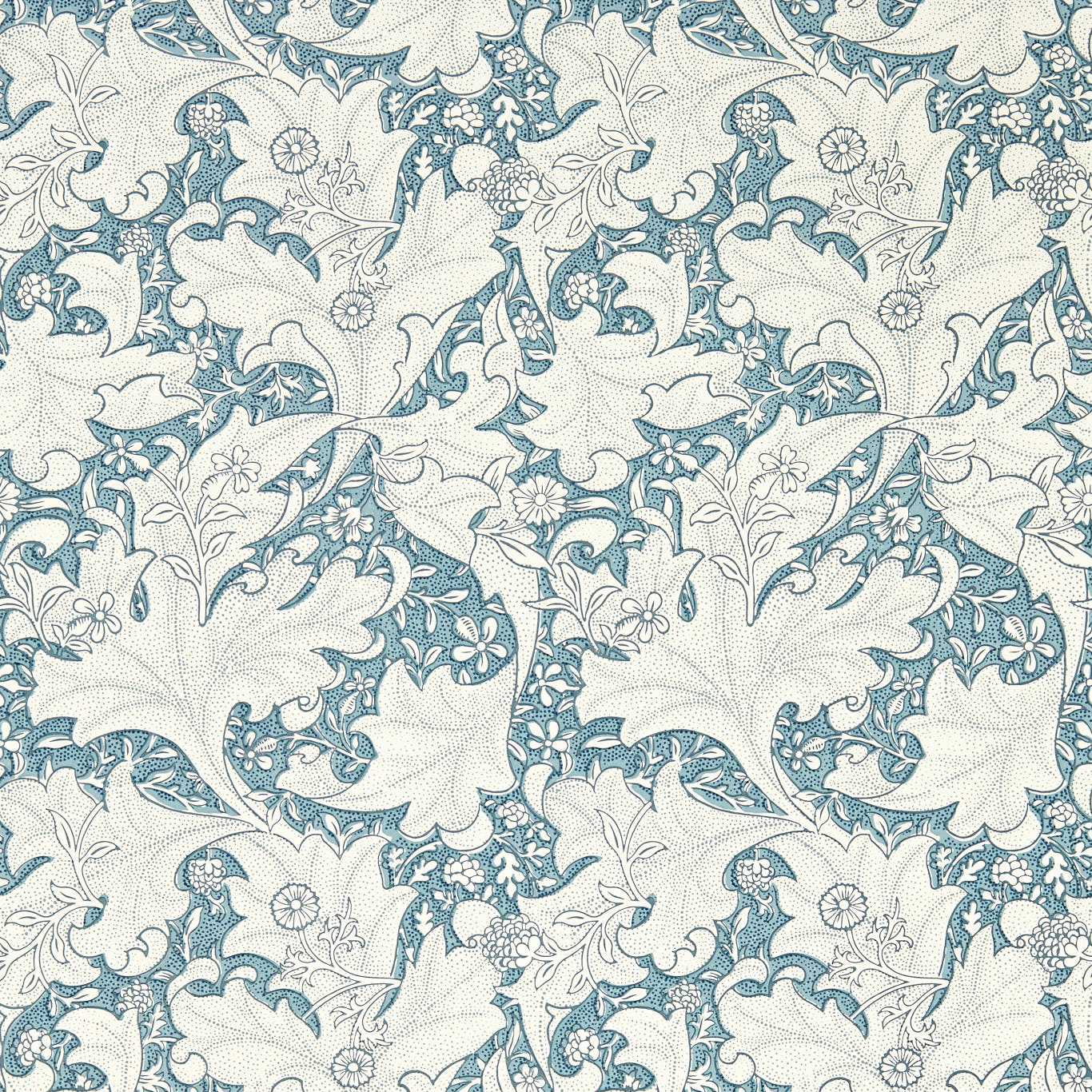 Wallflower Woad Blue Wallpaper
