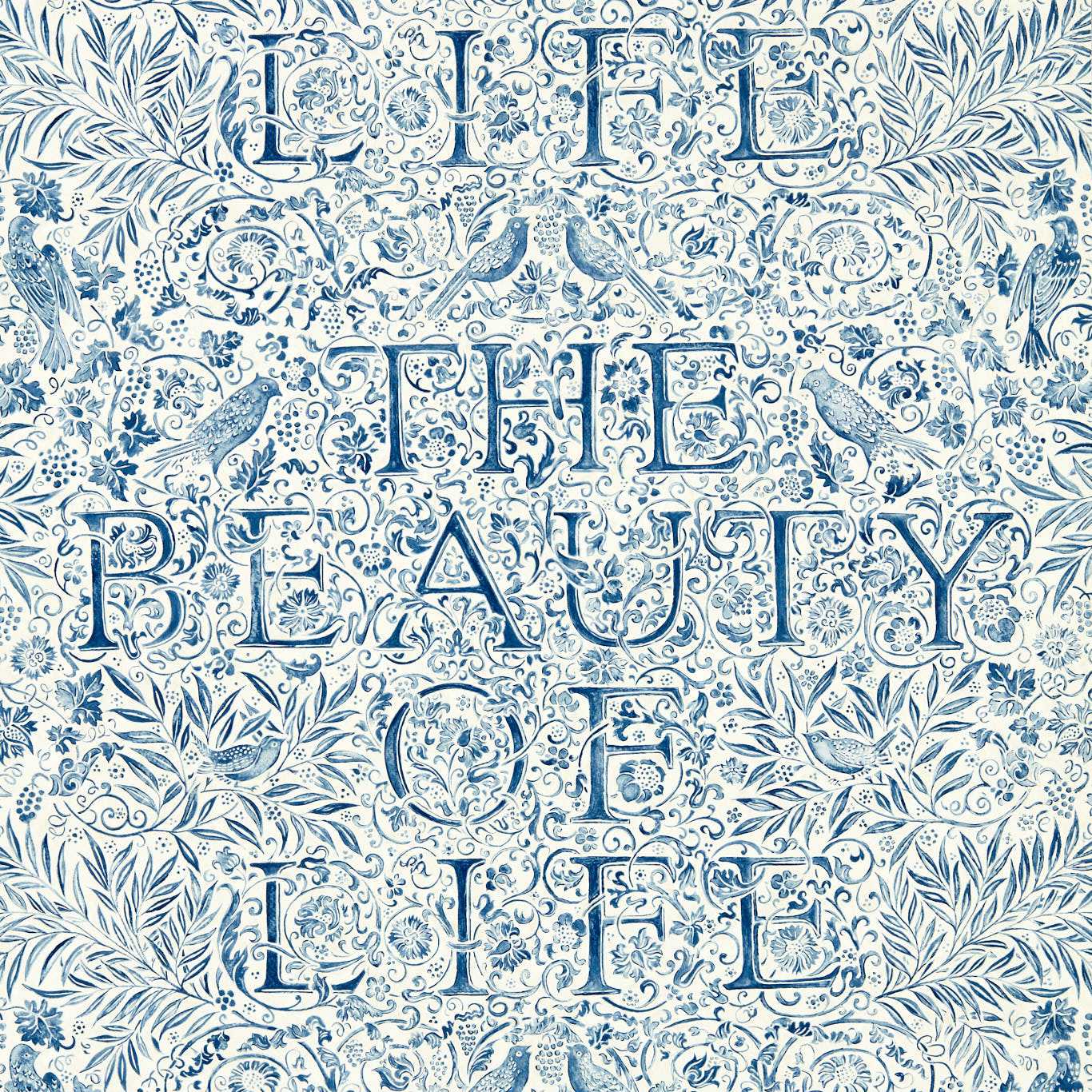 The Beauty of Life Indigo Wallpaper