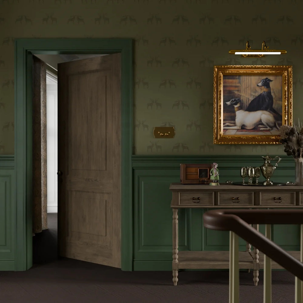 Majestic Stag Wallpaper - Gentleman Green - Lucie Annabel