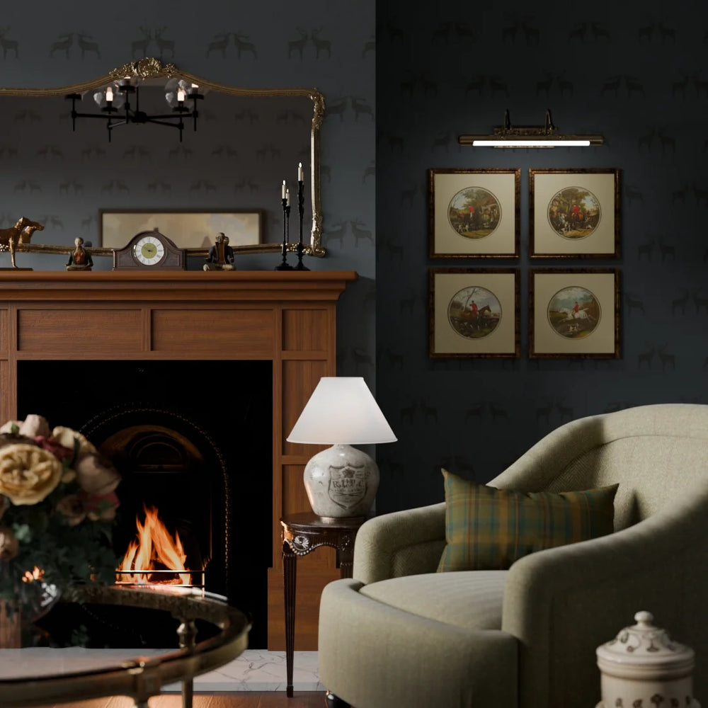Majestic Stag Wallpaper - Oxford Blue - Lucie Annabel