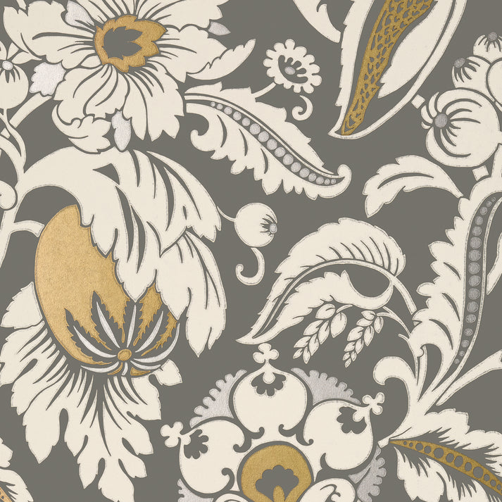 Mallorca Wallpaper - Charcoal - AT6114 - Anna French