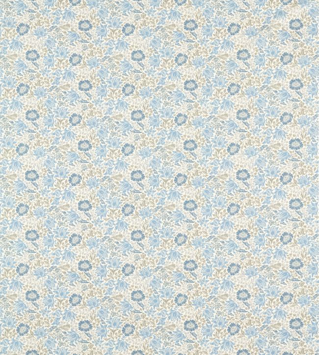 Mallow Cloth Mallow Fabric - Denim/Ivory - F1680/03 - Clarke & Clarke – Gustavian