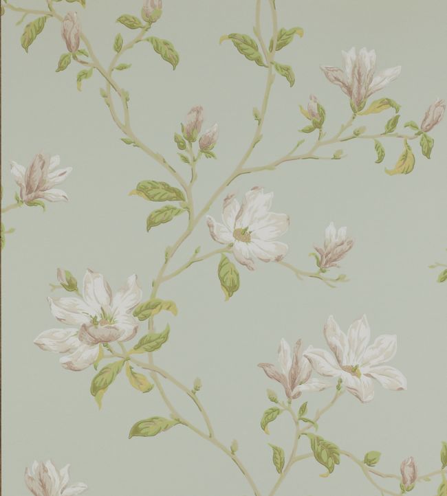 Marchwood Wallpaper - Aqua - Colefax & Fowler
