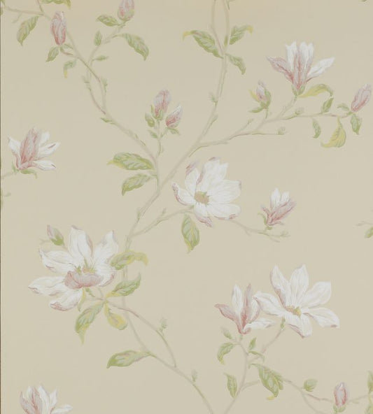 Marchwood Wallpaper - Ivory/Green - Colefax & Fowler