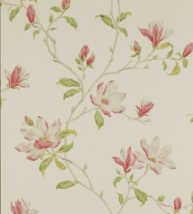 Marchwood Wallpaper - Pink/Green - Colefax & Fowler