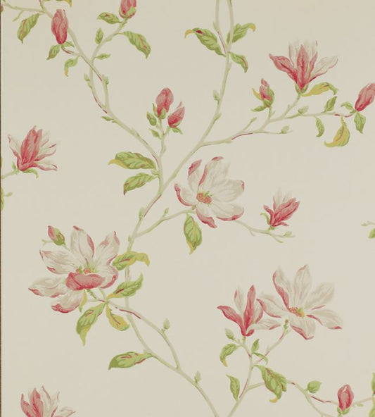 Marchwood Wallpaper - Pink/Green - Colefax & Fowler