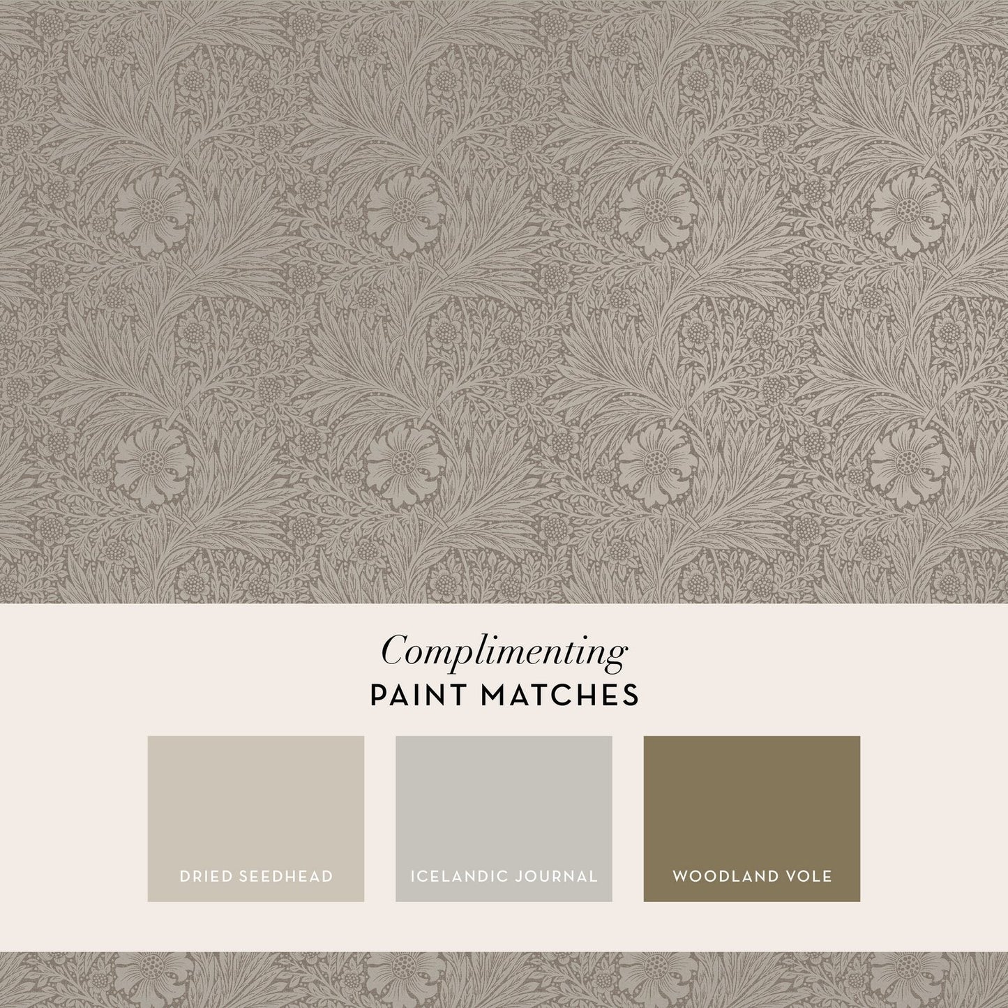Marigold Fibrous Wallpaper - Neutral - 124257 - William Morris AH