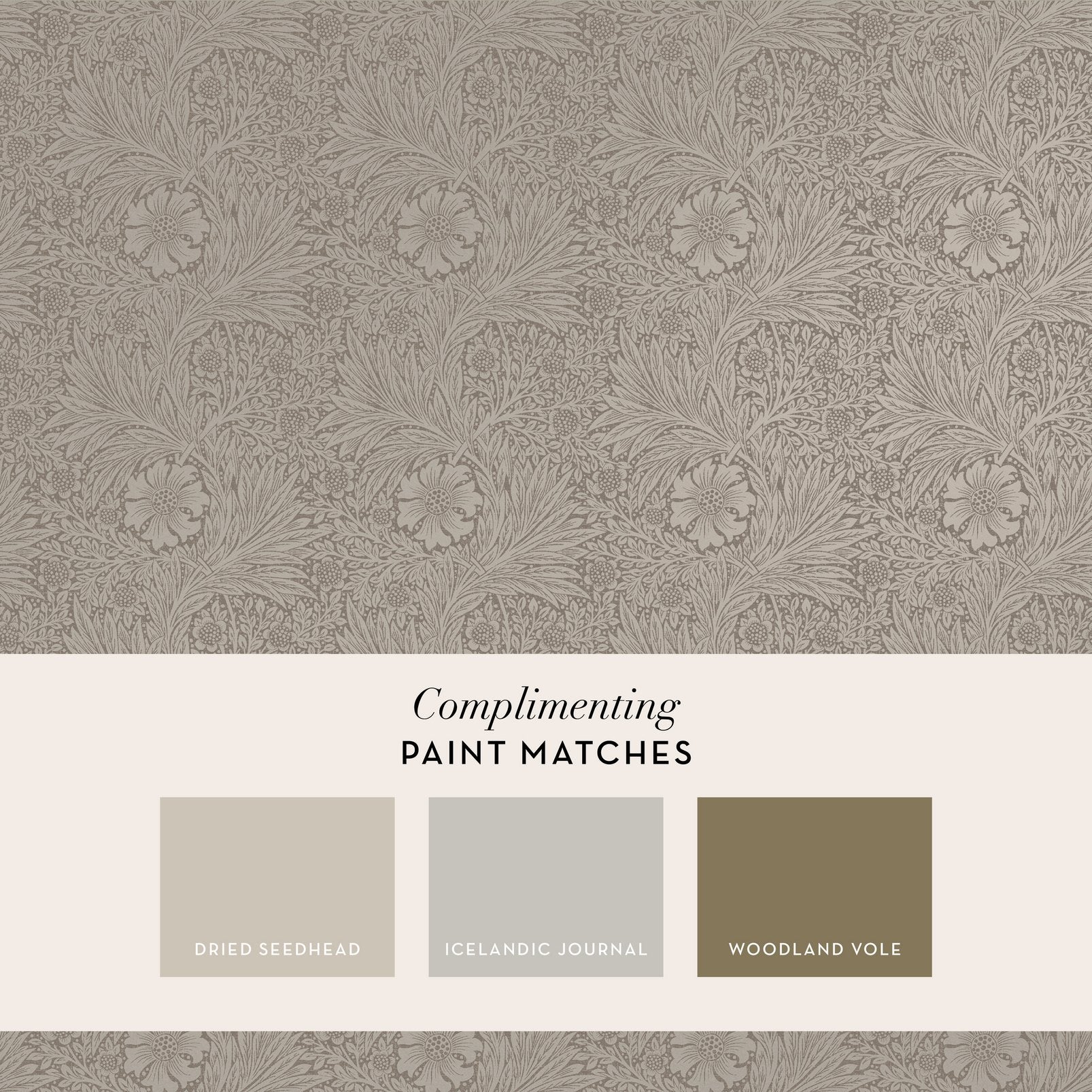 Marigold Fibrous Wallpaper - Neutral - 124257 - William Morris AH