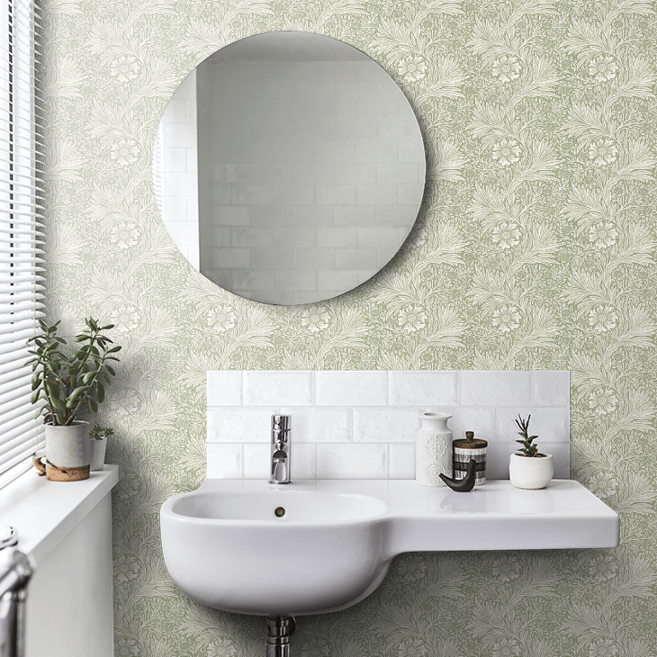 Marigold Wallpaper - Thyme - 217397 - Morris Wallpaper WD
