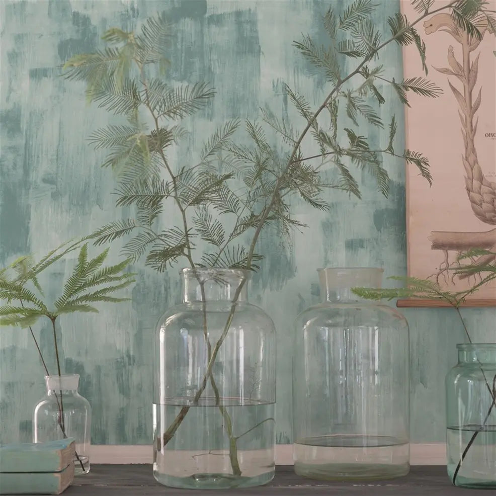 Marmorino Wallpaper - Teal - PDG653/07 - Designers Guild
