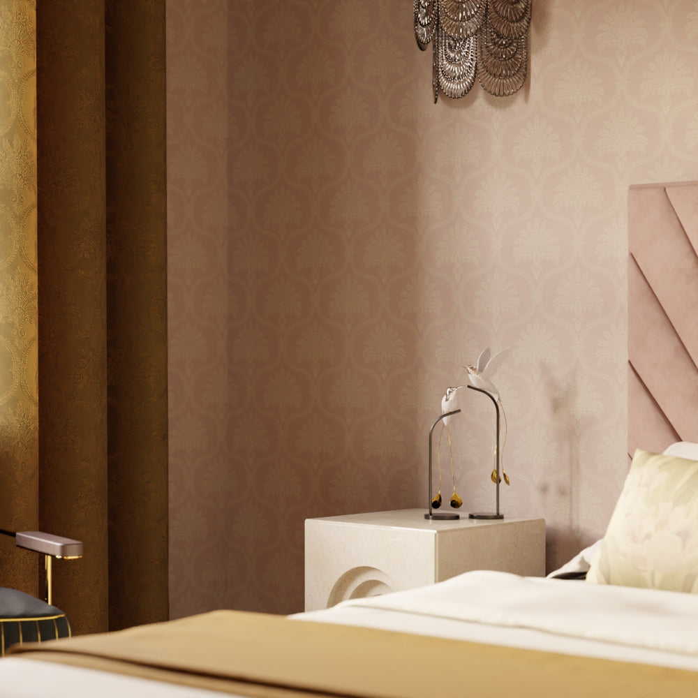 Massena Palace Wallpaper - Dusty Pink & Vintage Cream - Lucie Annabel