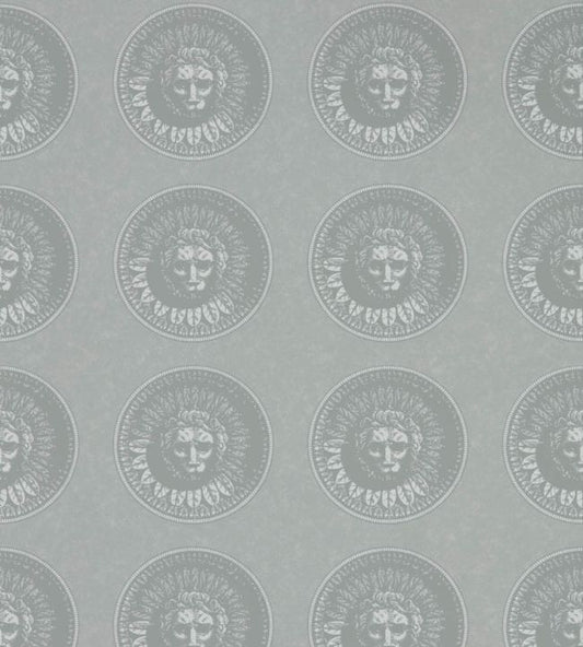 Medallion Wallpaper - Silver/Perfect White - ZPLW312976 - Zoffany