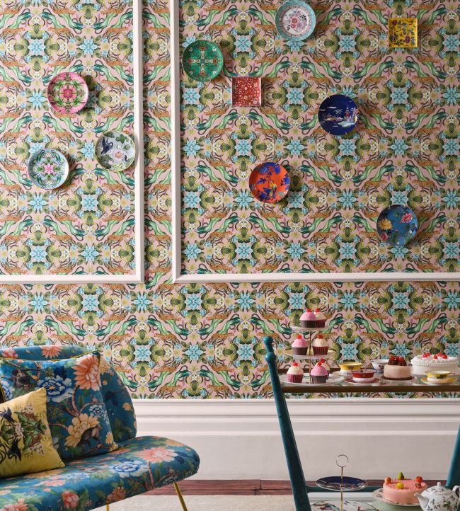 Menagerie Wallpaper - Blush - Clarke & Clarke