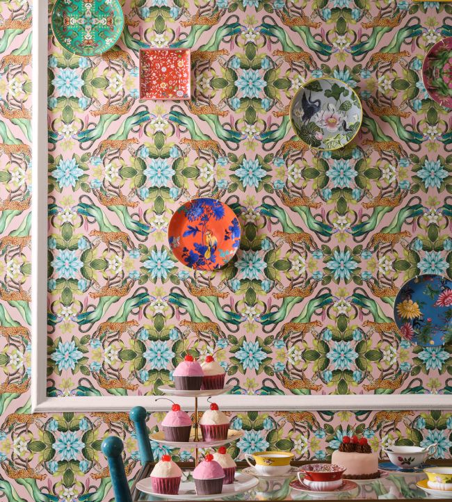 Menagerie Wallpaper - Blush - Clarke & Clarke