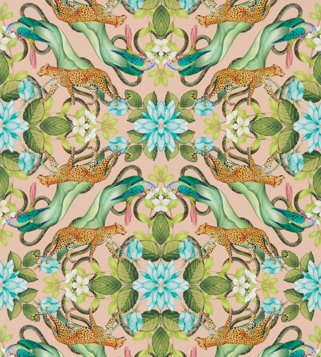 Menagerie Wallpaper - Blush - Clarke & Clarke