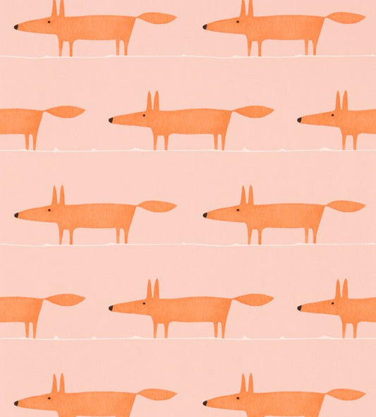 Midi Fox Wallpaper - Milkshake / Rose - NHAP112816 - Scion