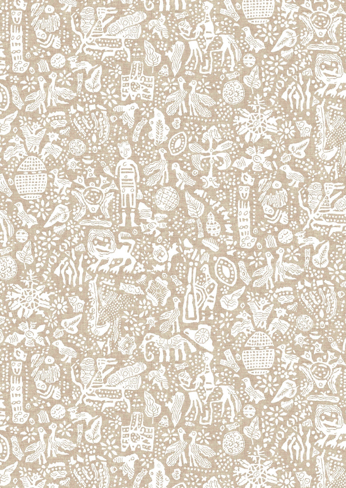 Minna Maze Wallpaper - Raffia