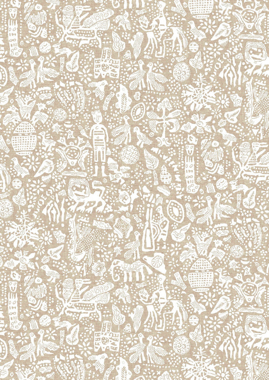 Minna Maze Wallpaper - Raffia
