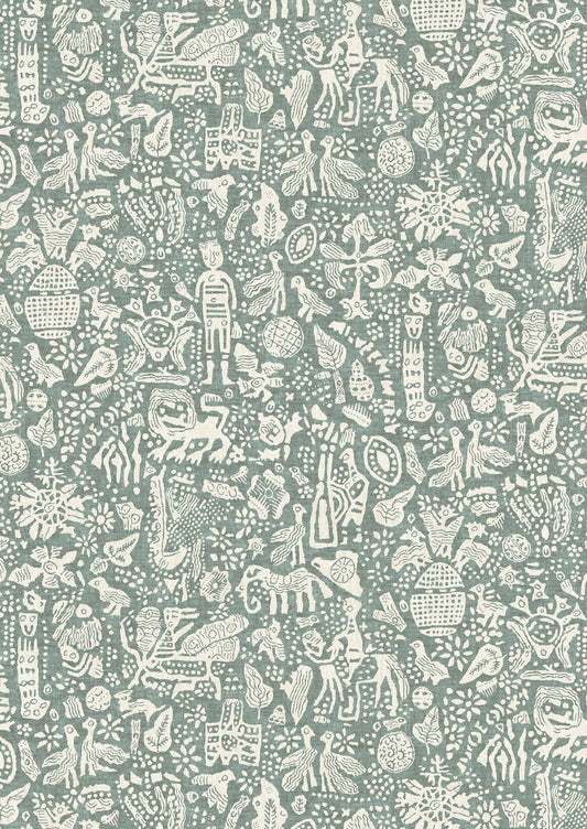 Minna Maze Wallpaper - Sage