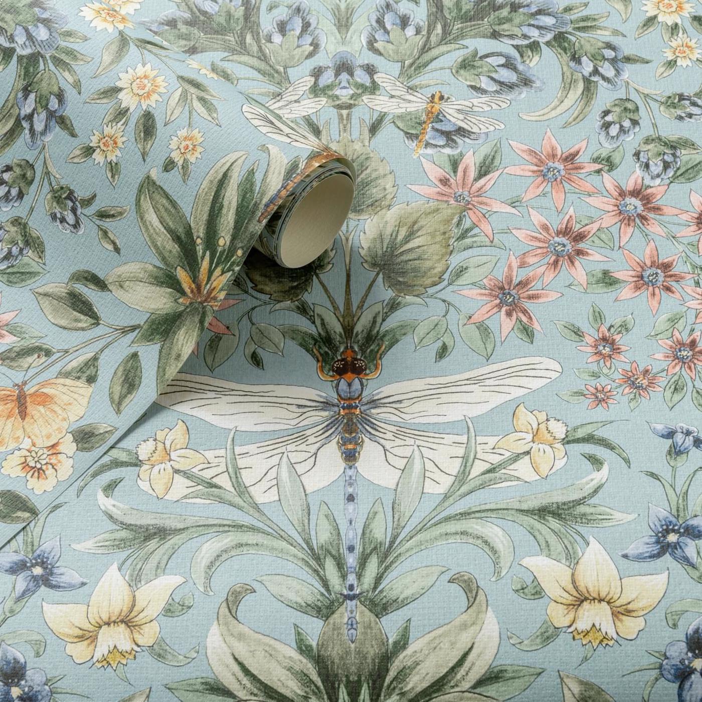 Mirabell Wallpaper - Seaglass - Clarke & Clarke