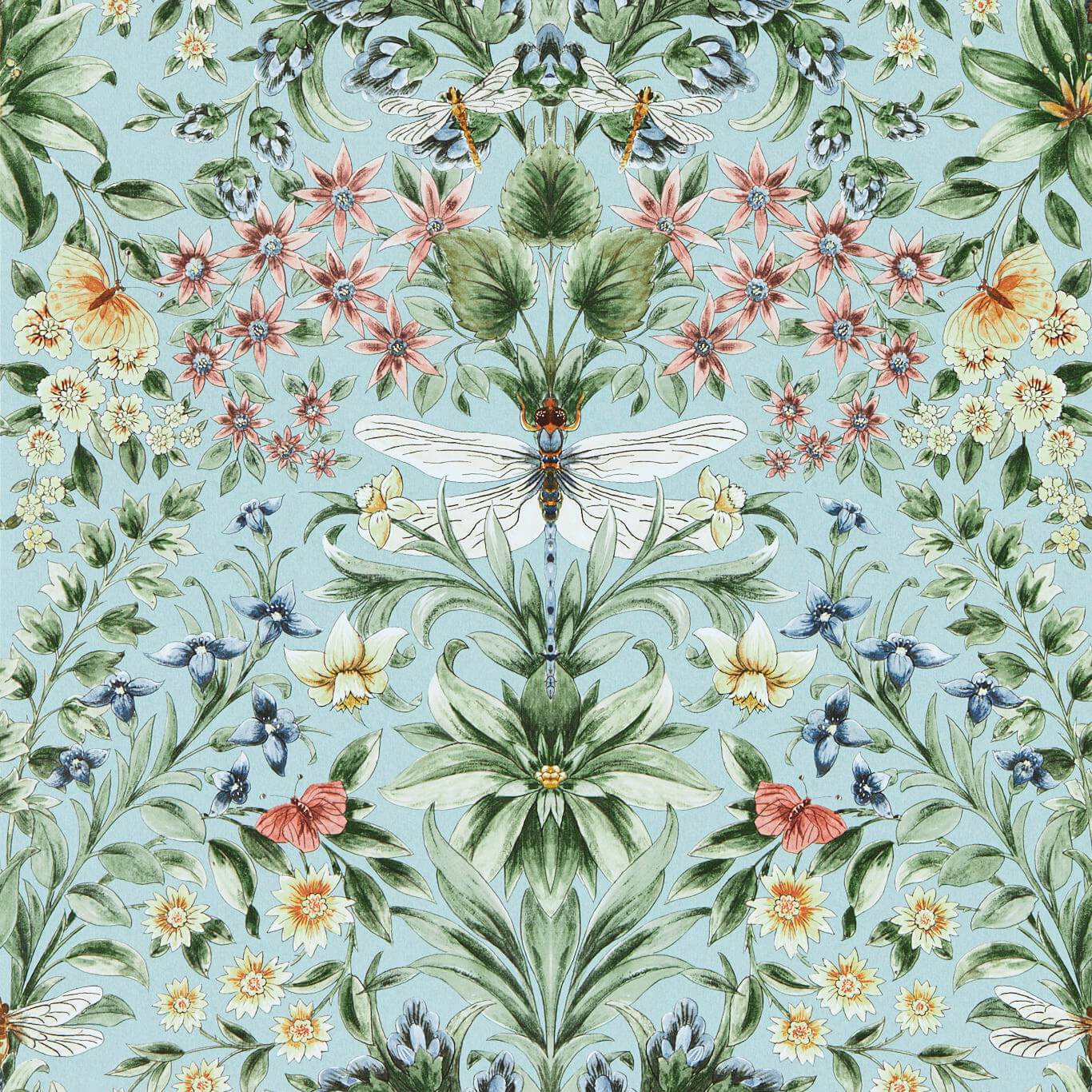 Mirabell Wallpaper - Seaglass - Clarke & Clarke