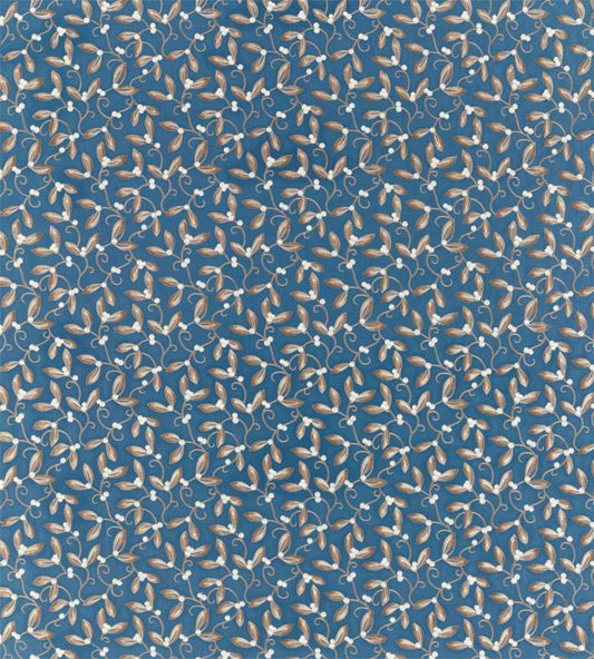 Mistletoe Embroidery Fabric - May Blue - 236818 - Morris & Co
