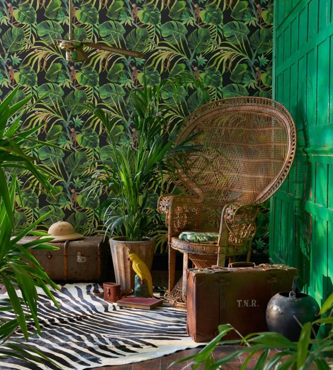 Monkey Business Wallpaper - Ebony - Clarke & Clarke