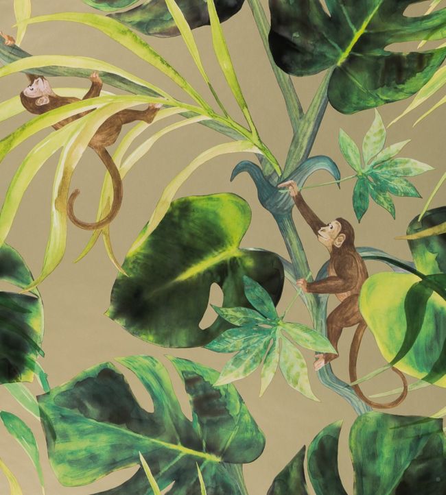 Monkey Business Wallpaper - Gilver - Clarke & Clarke
