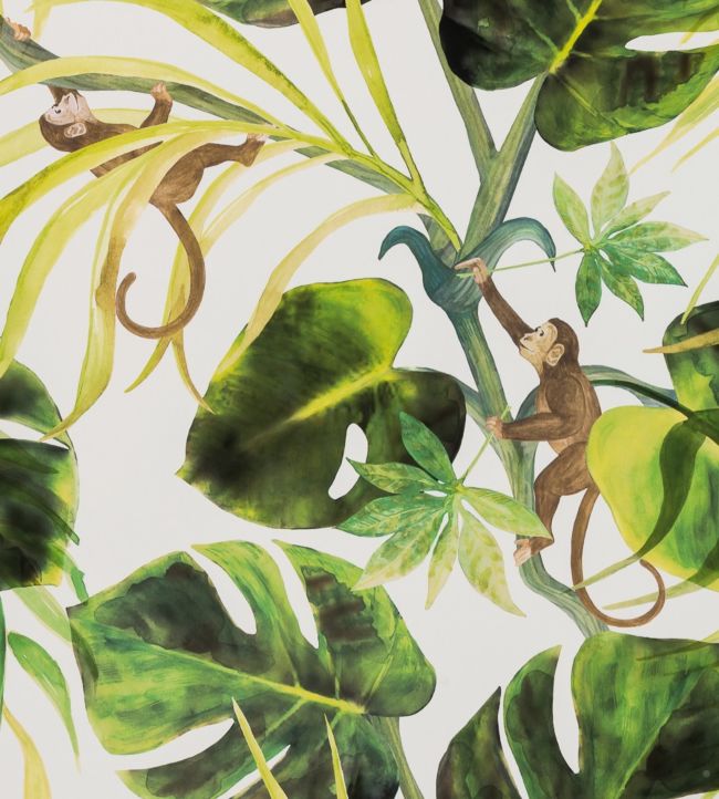 Monkey Business Wallpaper - Natural - Clarke & Clarke