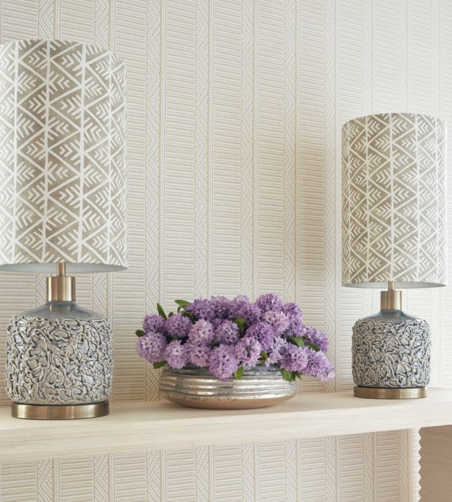 Montecito Stripe Wallpaper - Beige - AT78719 - Anna French