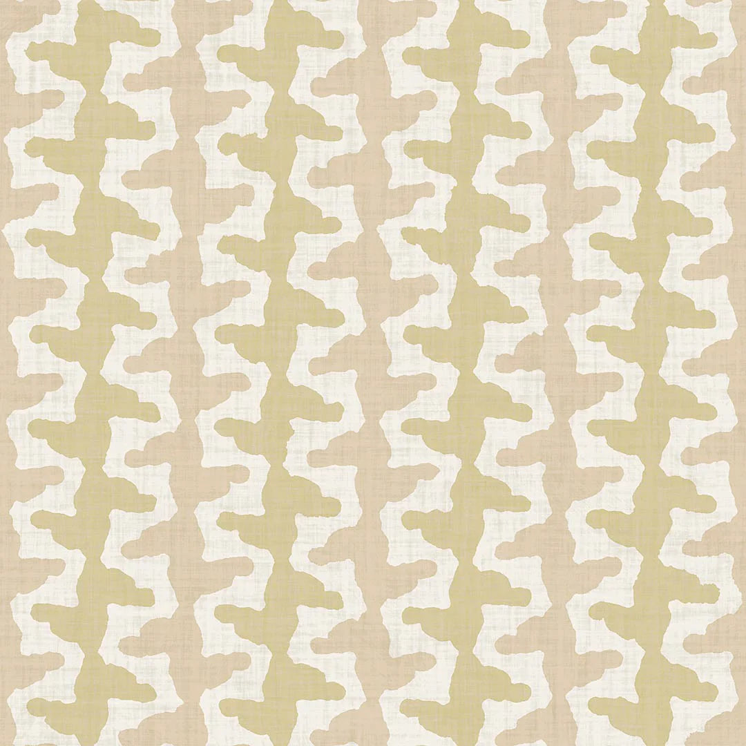 Morning Shore Wallpaper - Antique Gold & Soft Spice - Lucie Annabel