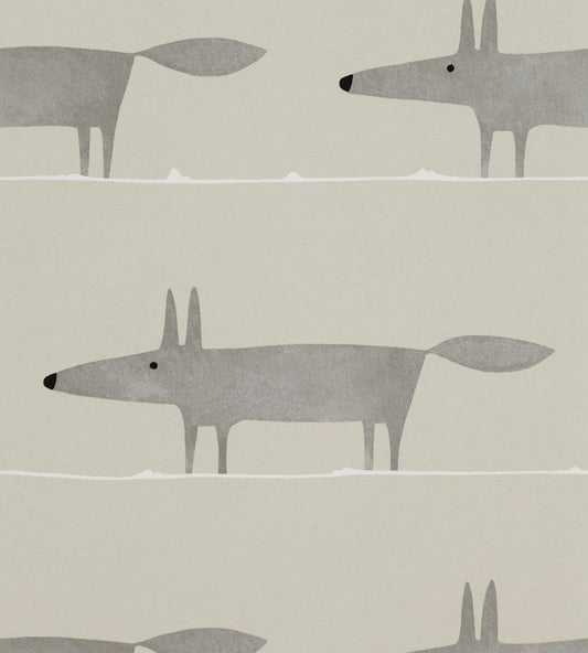 Mr Fox Wallpaper - Silver - NSWA110844 - Scion