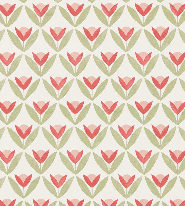Tulip Trellis Wallpaper