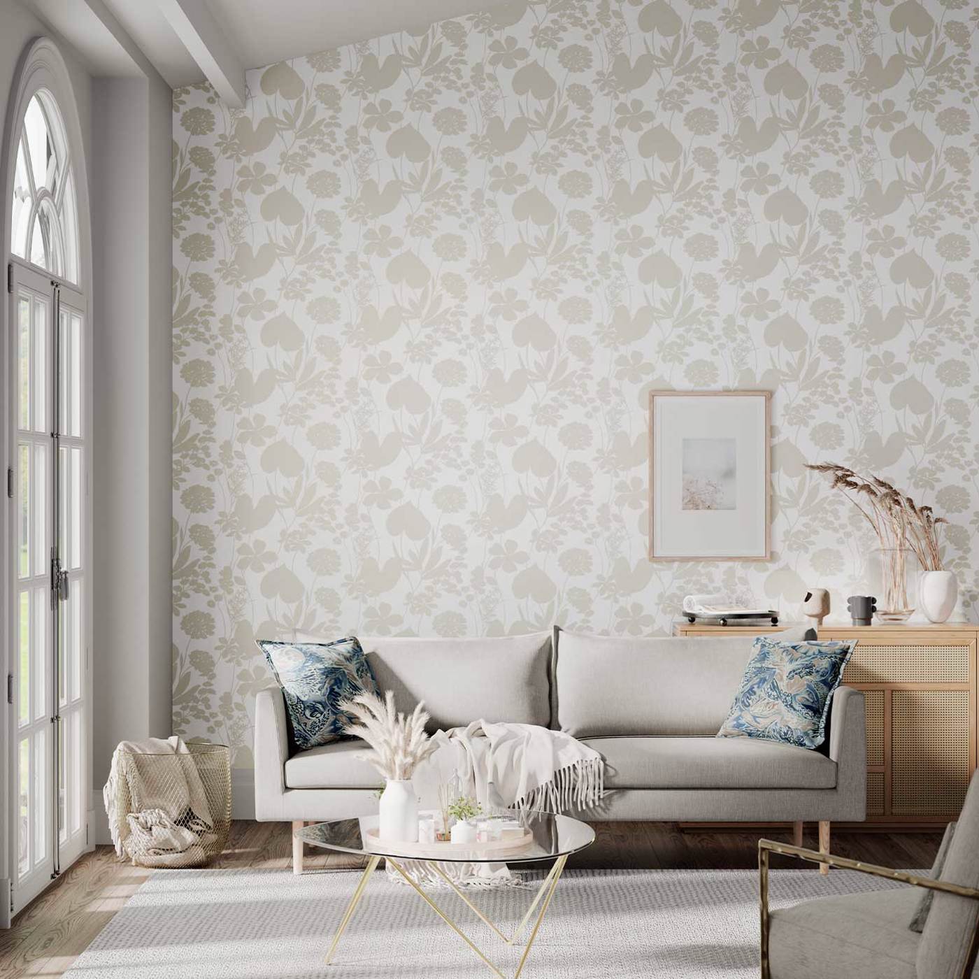Nalina Wallpaper - Pearl - HAMA111053 - Harlequin