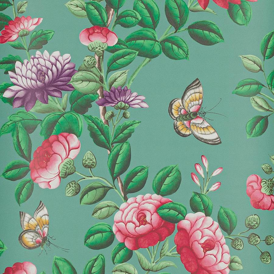 Nankin Wallpaper - Emeraude - 03113-03 - Manuel Canovas