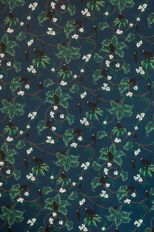 New Monkey Wallpaper - Dutch Blue - BG/TW01/02 - Barneby Gates