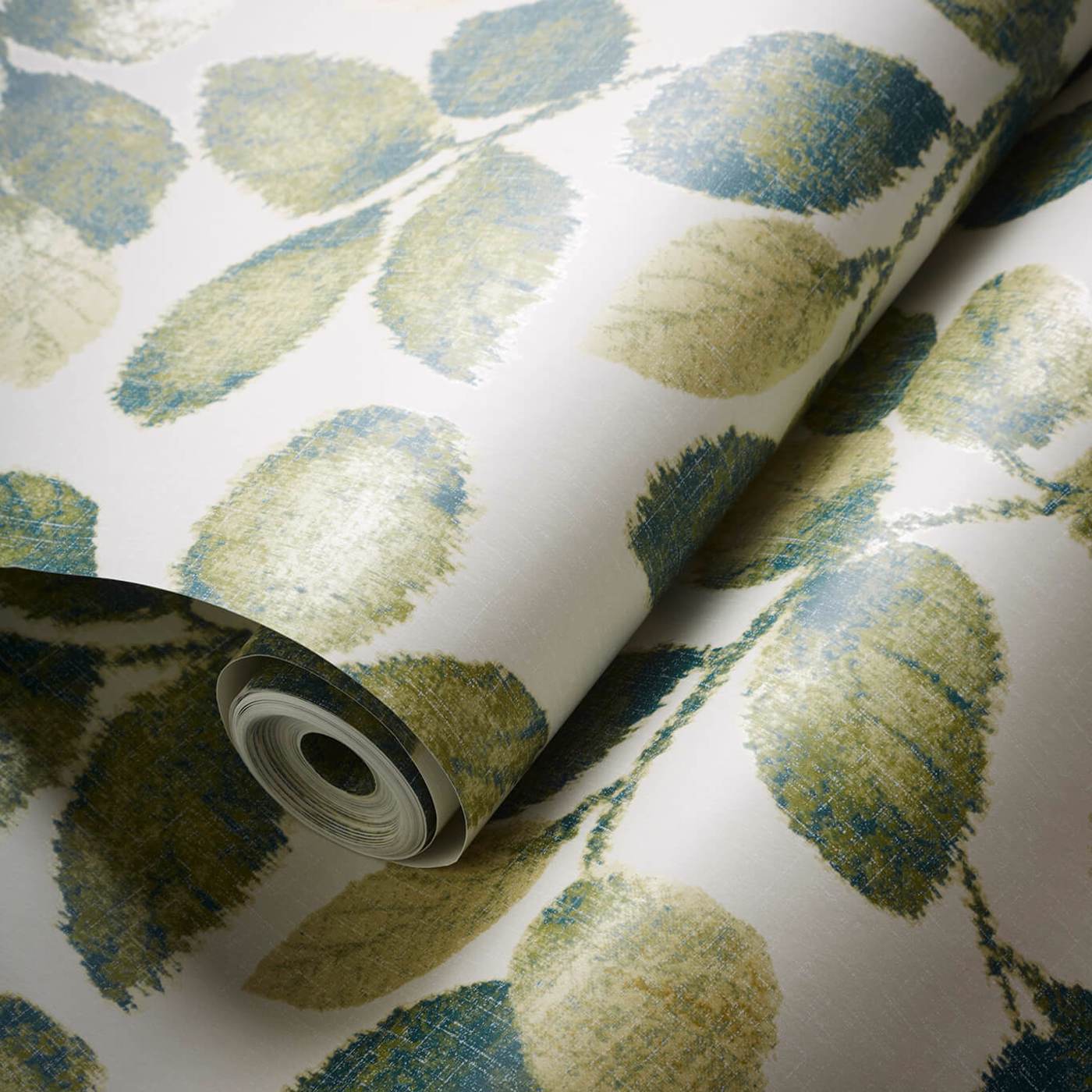 Northia Wallpaper - Olive/Peacock - Clarke & Clarke