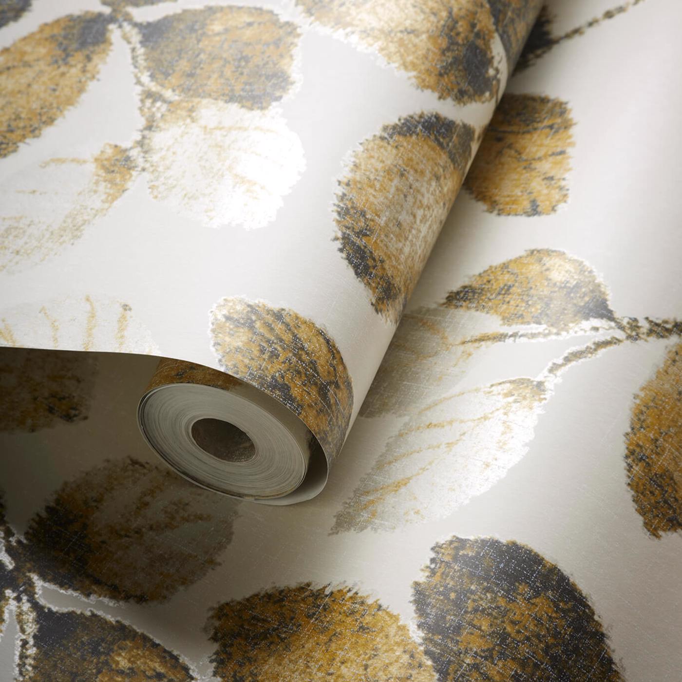 Northia Wallpaper - Pewter/Gold - Clarke & Clarke
