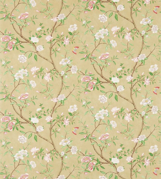 Nostell Priory Wallpaper - Old Gold/Green - ZWOO311418 - Zoffany