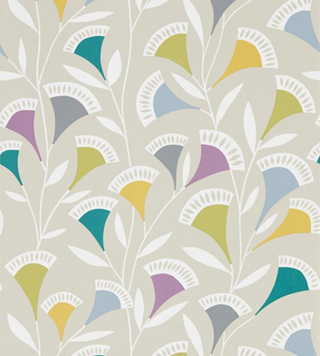 Noukku Wallpaper - Foxglove / Graphite / Forest - NNOU111547 - Scion