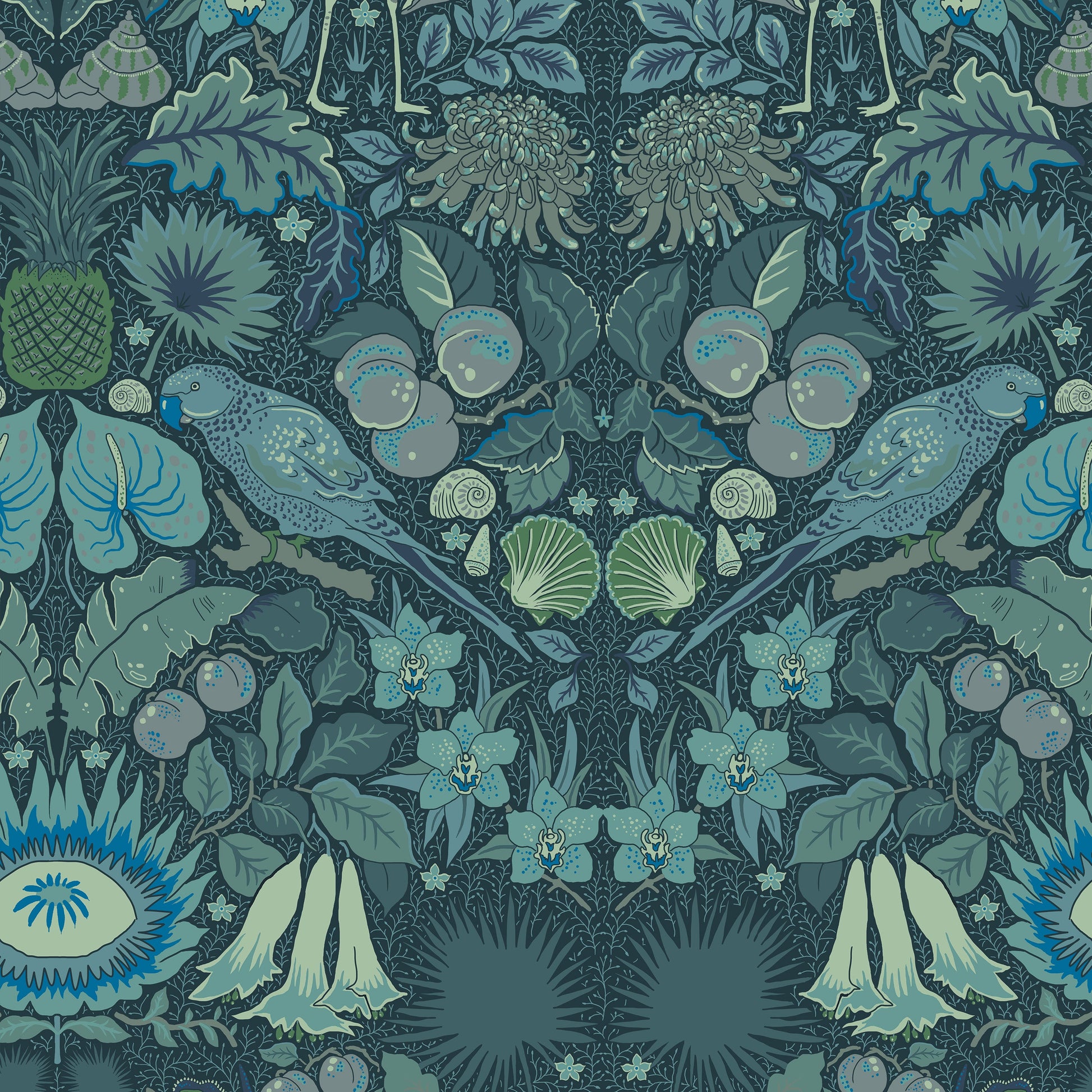 Oasis Wallpaper - Blue - Wear The Walls