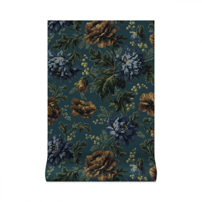 OPIA Wallpaper - Petrol - House of Hackney