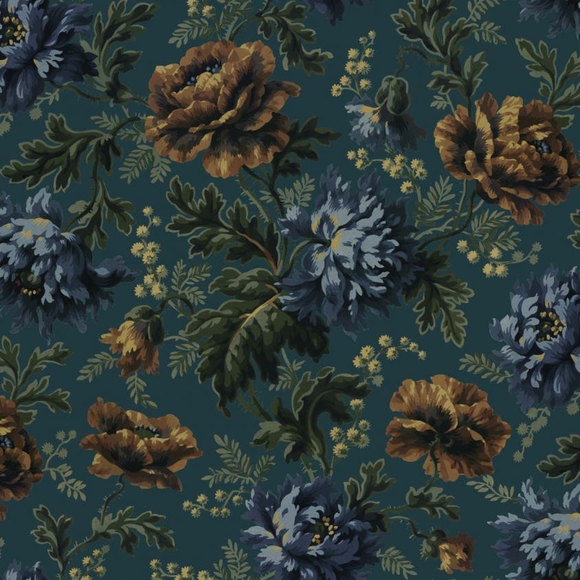 OPIA Wallpaper - Petrol - House of Hackney