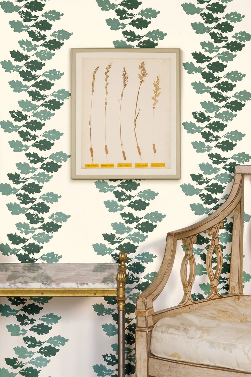 Oak Leaves Wallpaper - Green - BG2700101 - Barneby Gates