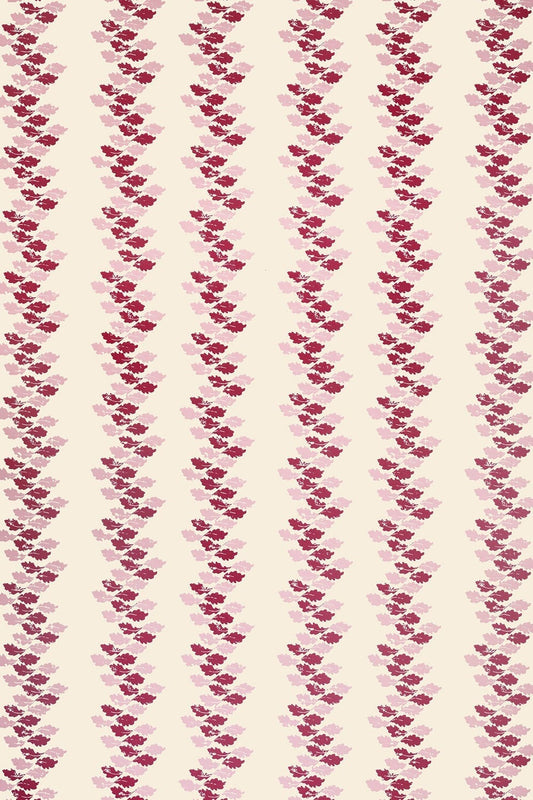 Oak Leaves Wallpaper - Red / Pink - BG2700102 - Barneby Gates