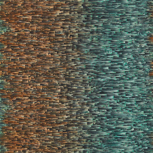 Ombre Wallpaper - Teal/Spice - Clarke & Clarke