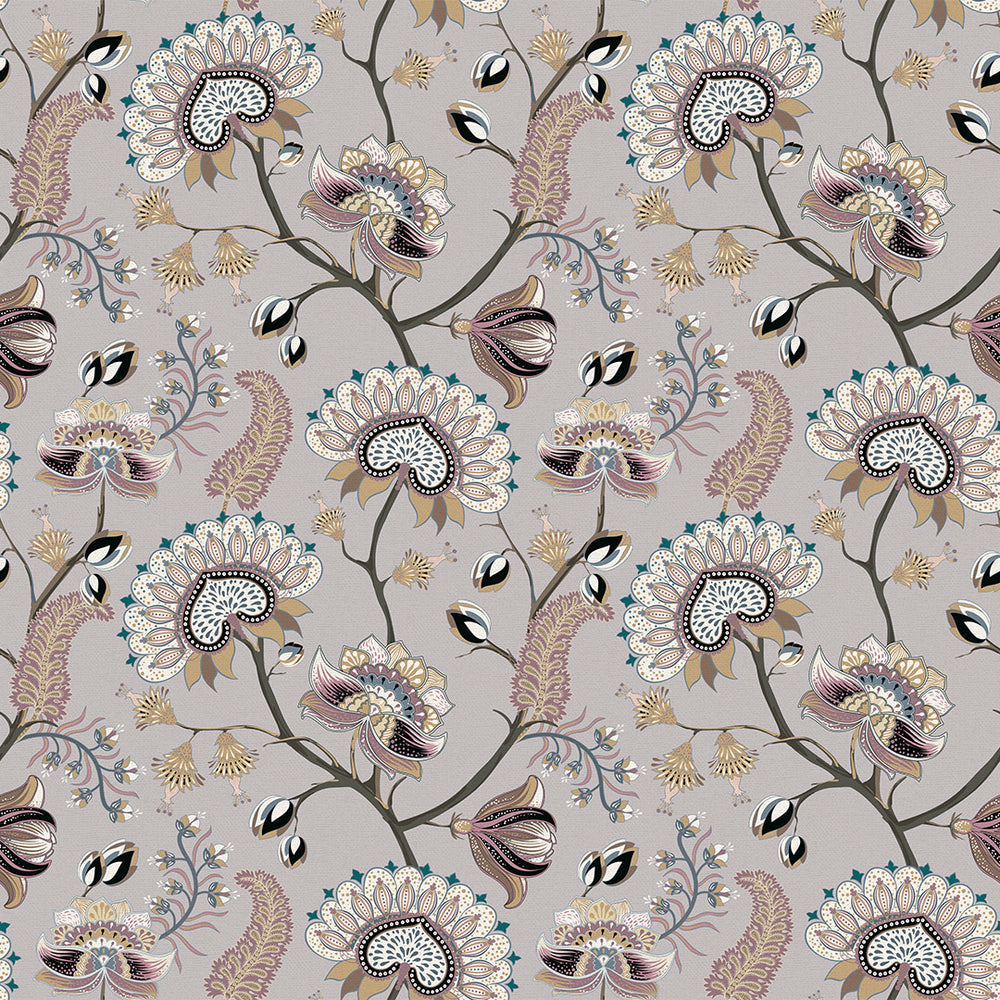 Ophelia Wallpaper - Shades of Mauve & Gold - Lucie Annabel