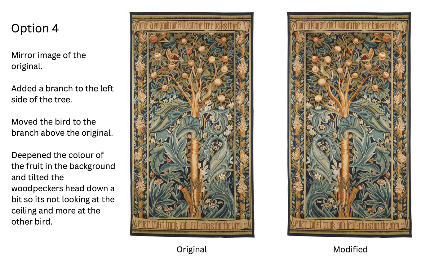 Woodpecker Tapestry - Option 4