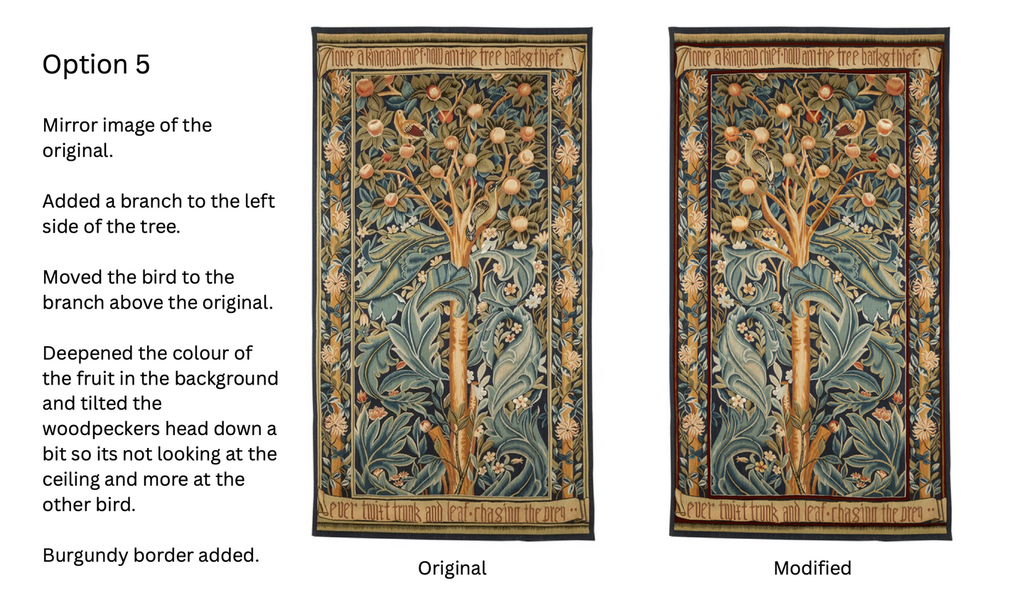Woodpecker Tapestry - Option 5